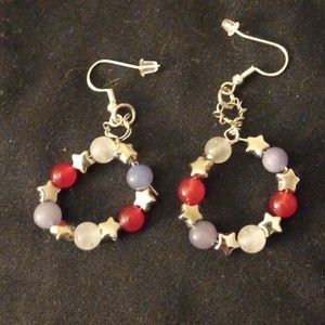 Patriotic 4th of July earrings